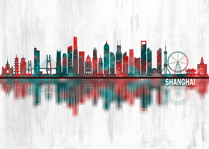 Shanghai China Skyline