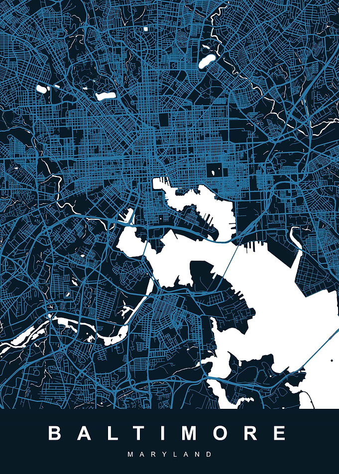 BALTIMORE Map Maryland