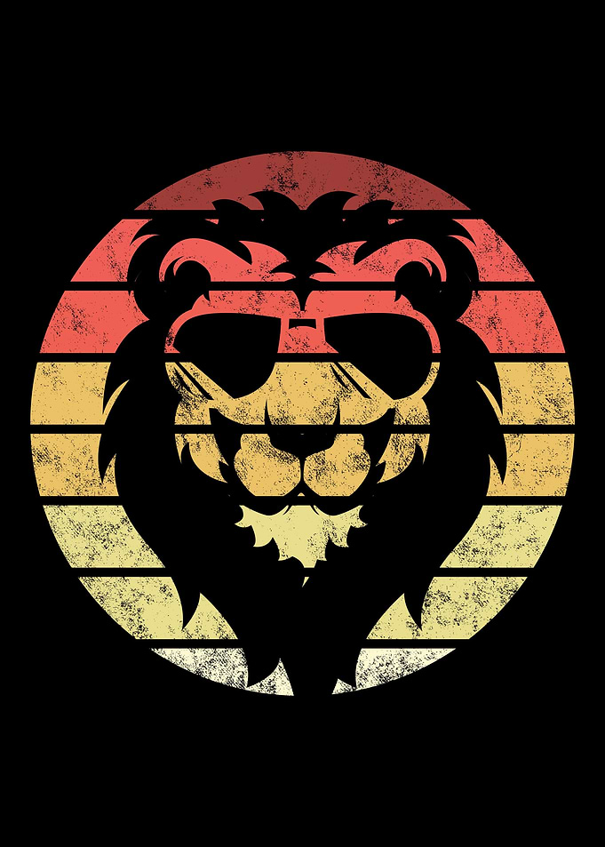 Lion Retro Vintage