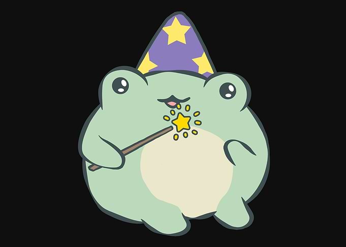 Cottagecore Frog Wizard