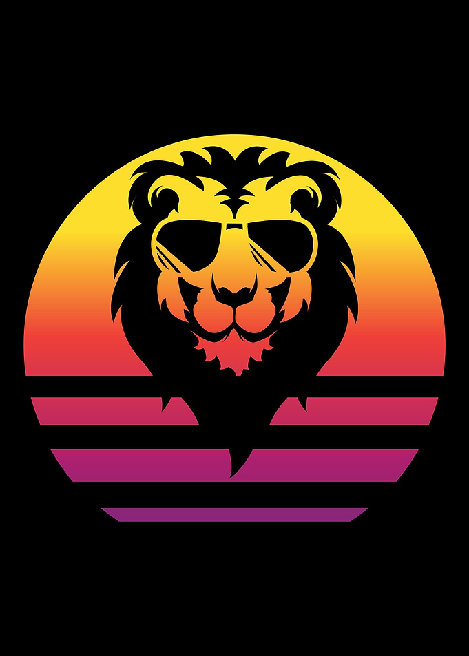 Lion Retro Vintage