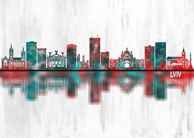 Lviv Ukraine Skyline