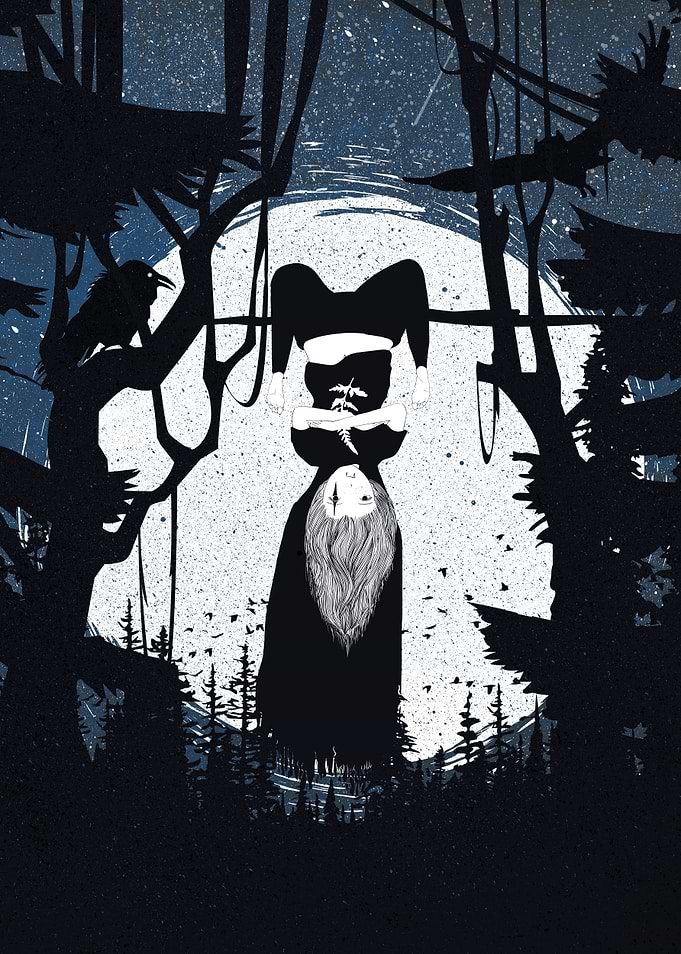 Forest Girl In The Woods