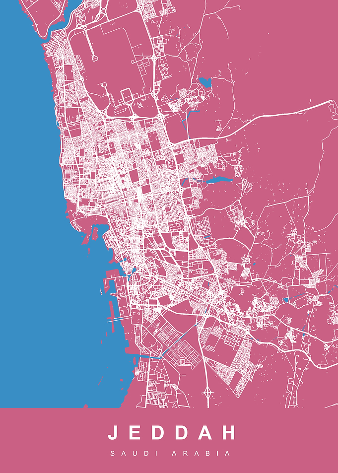JEDDAH Map Saudi Arabia