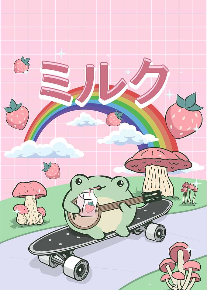 Cottagecore Kawaii Frog