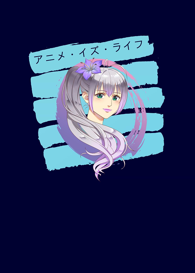 Anime is life cute graphic