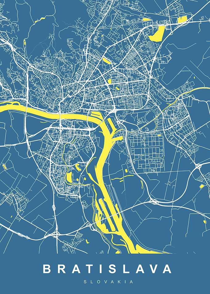 BRATISLAVA Map Slovakia