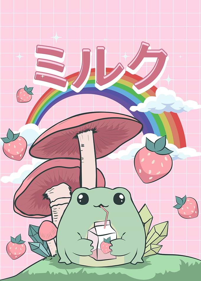 Cottagecore Kawaii Frog