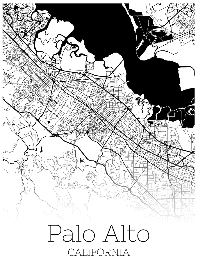 Palo Alto California map