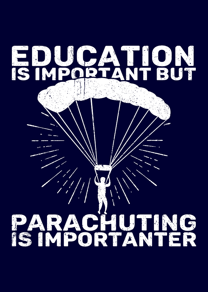Parachuting is importanter