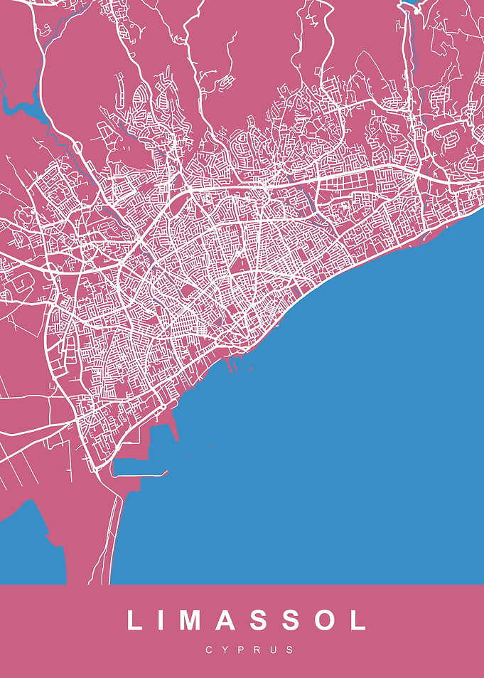 LIMASSOL City Map Cyprus