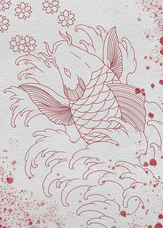 Koi and Cherry Blossoms