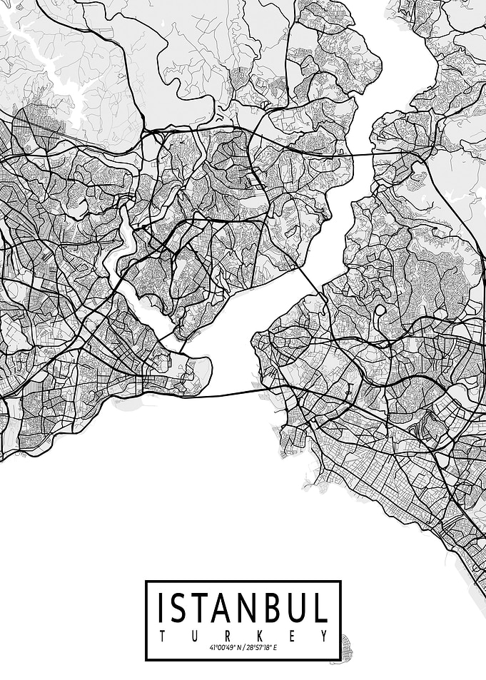 Istanbul City Map Light