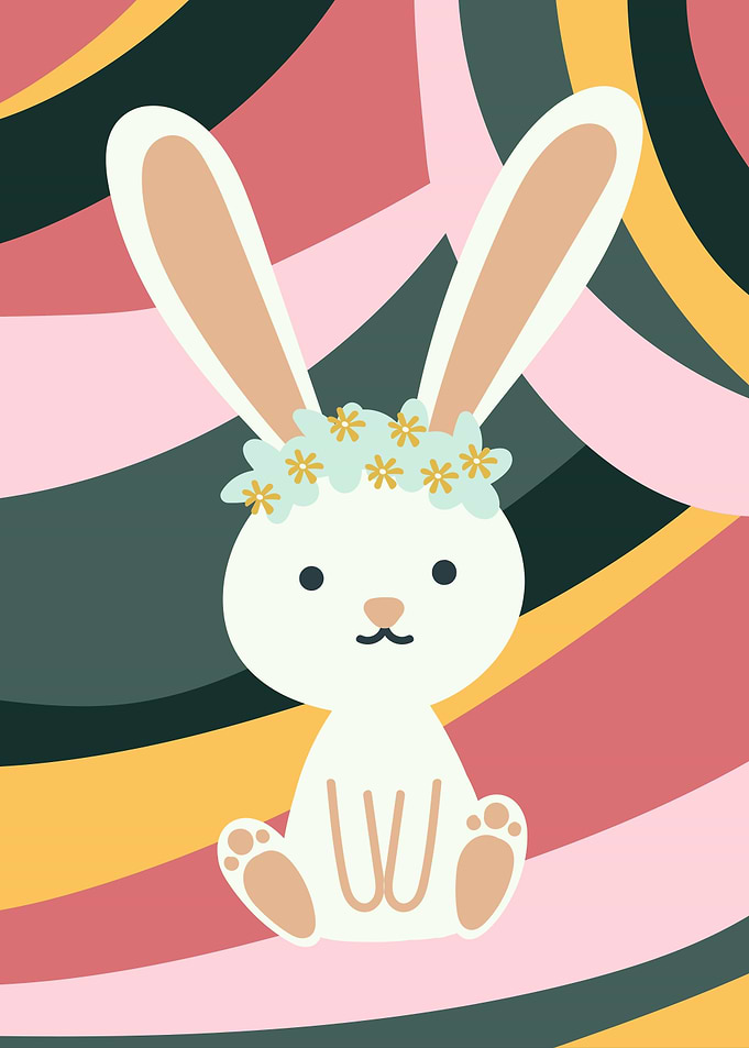 Cute Abstract Bunny