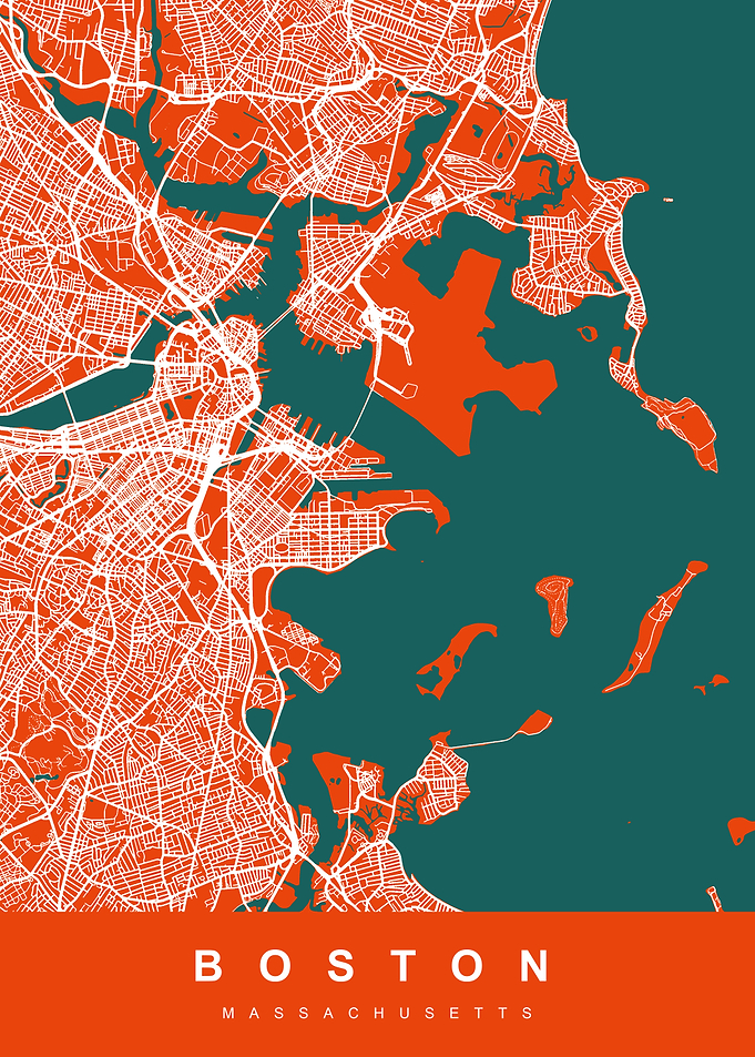 BOSTON City Map USA