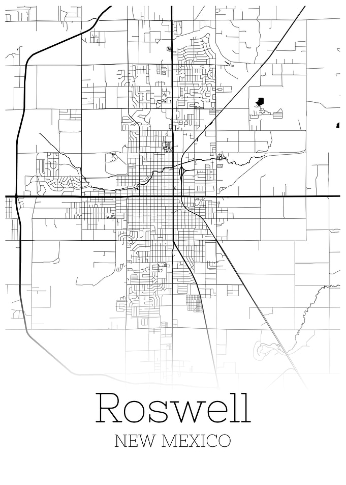 Roswell New Mexico map