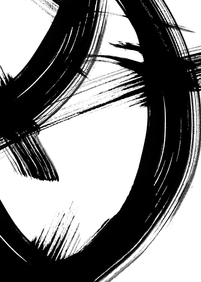 Black Brush Strokes 9b
