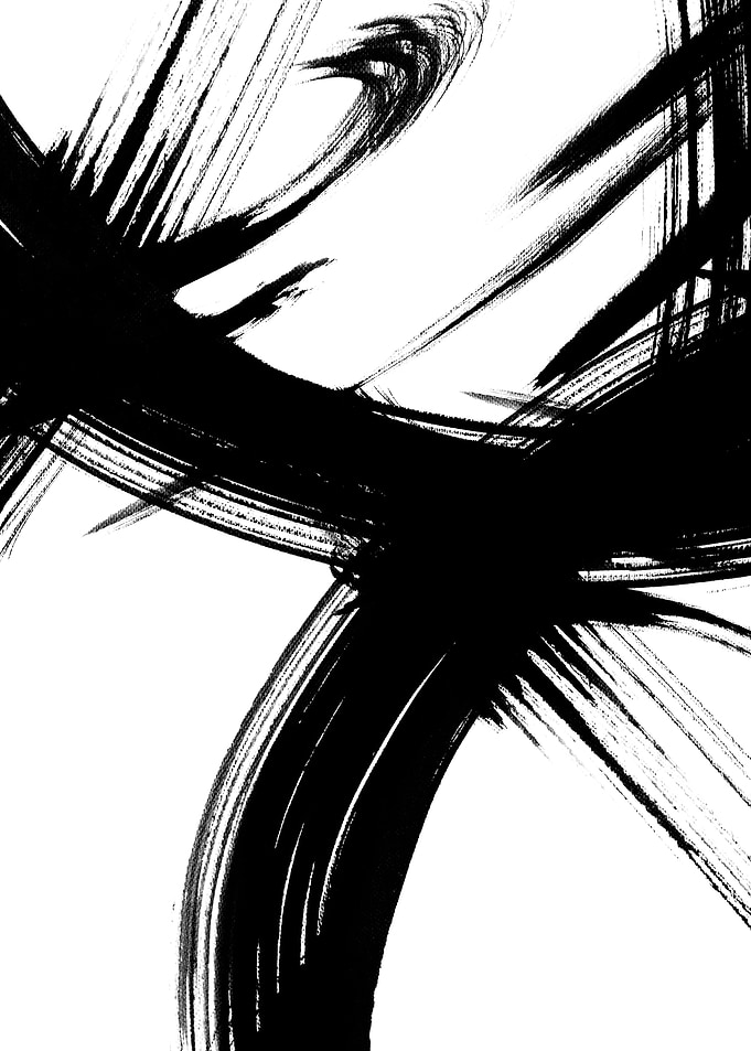 Black Brush Strokes 9a