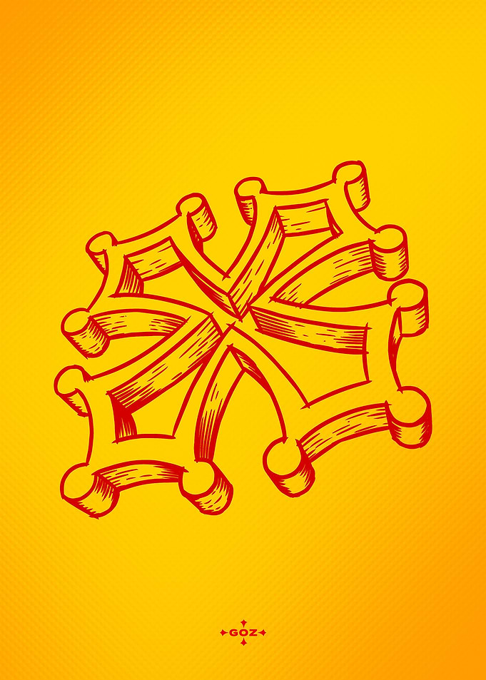 Croix occitane couleurs