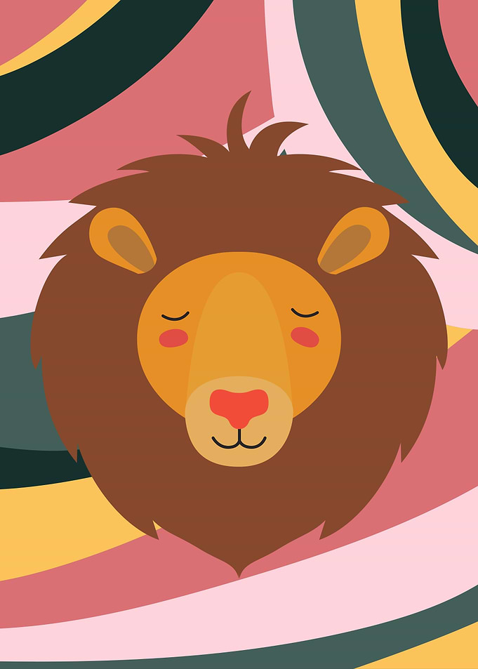 Cute Abstract Lion