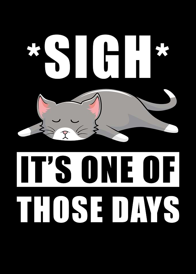 Cat Quote funny Those Days