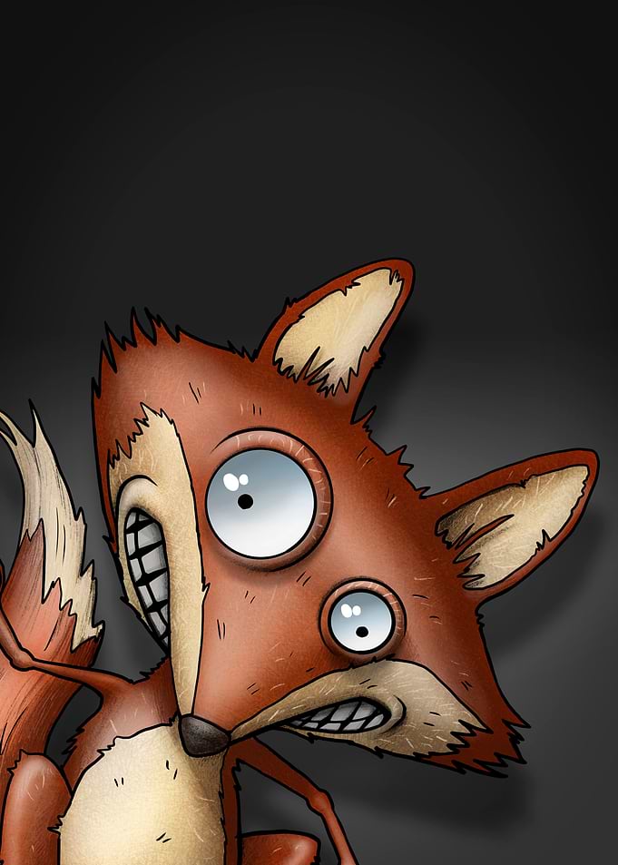 Crazy red brown Fox