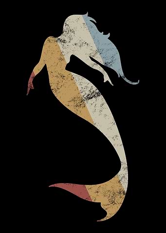 Mermaid Retro Vintage