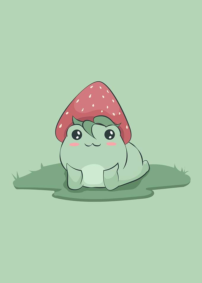 Cottagecore Kawaii Frog