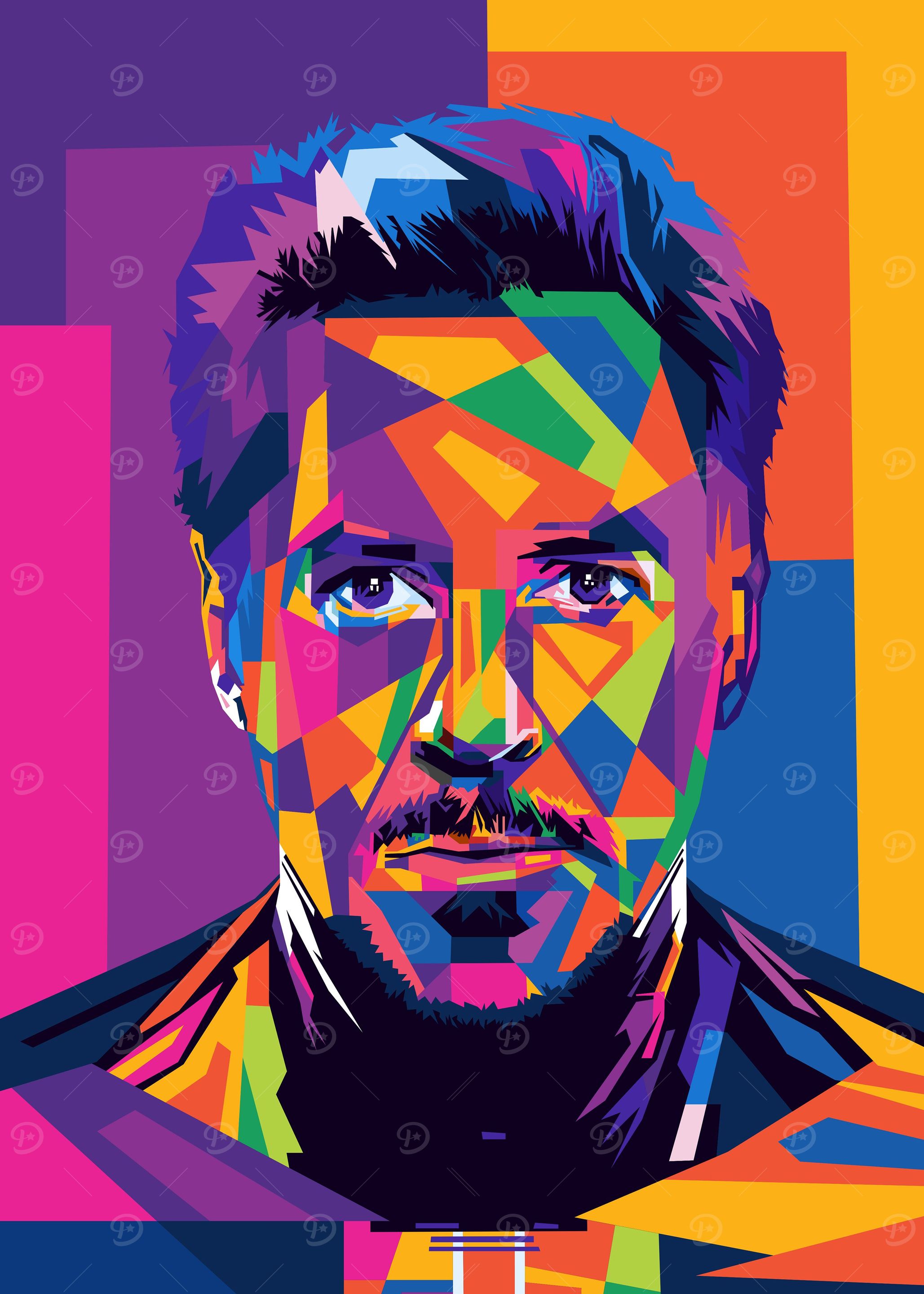 Robert Downey Jr colorful