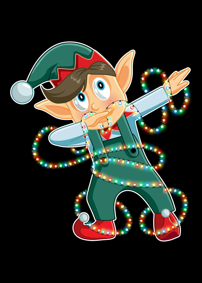 Dabbing Elf Xmas Christmas
