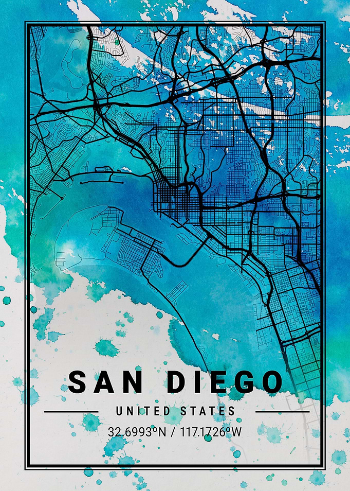 San Diego Antlia Watercolo