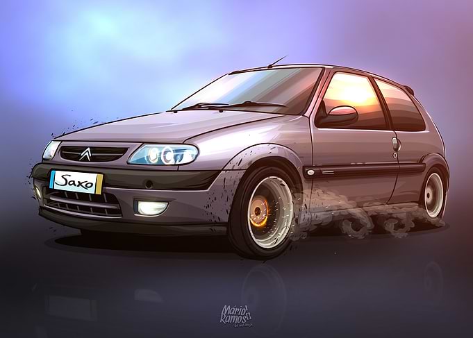 Citroen Saxo Gray Artwork