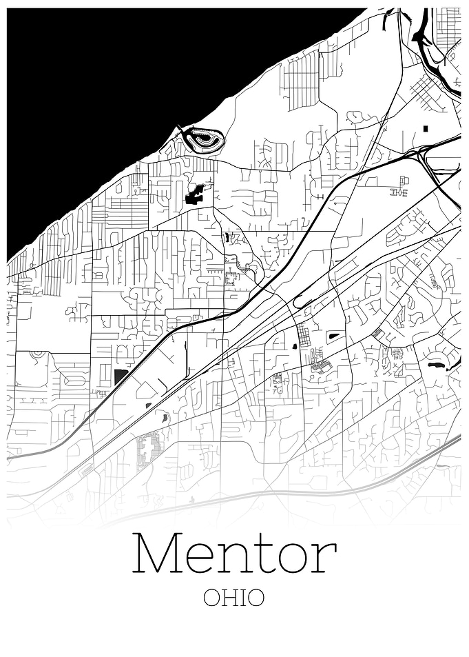 Mentor Ohio city map