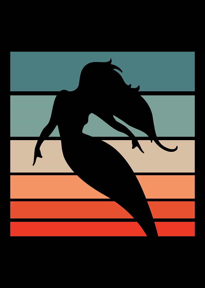 Mermaid Retro Vintage