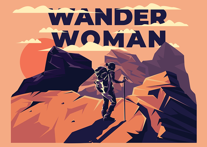 Wander woman climbing