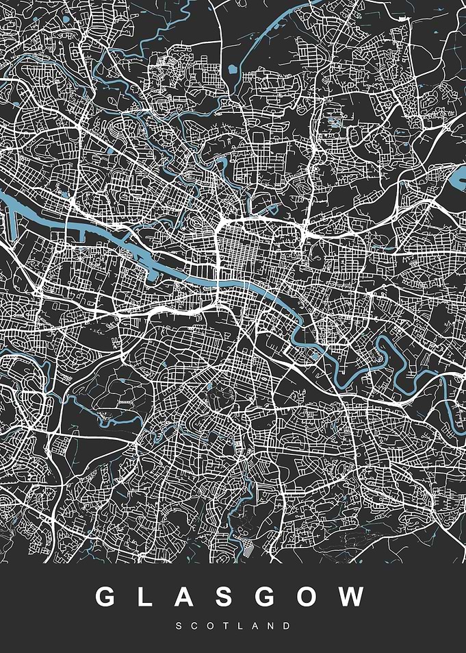 GLASGOW City Map Scotland