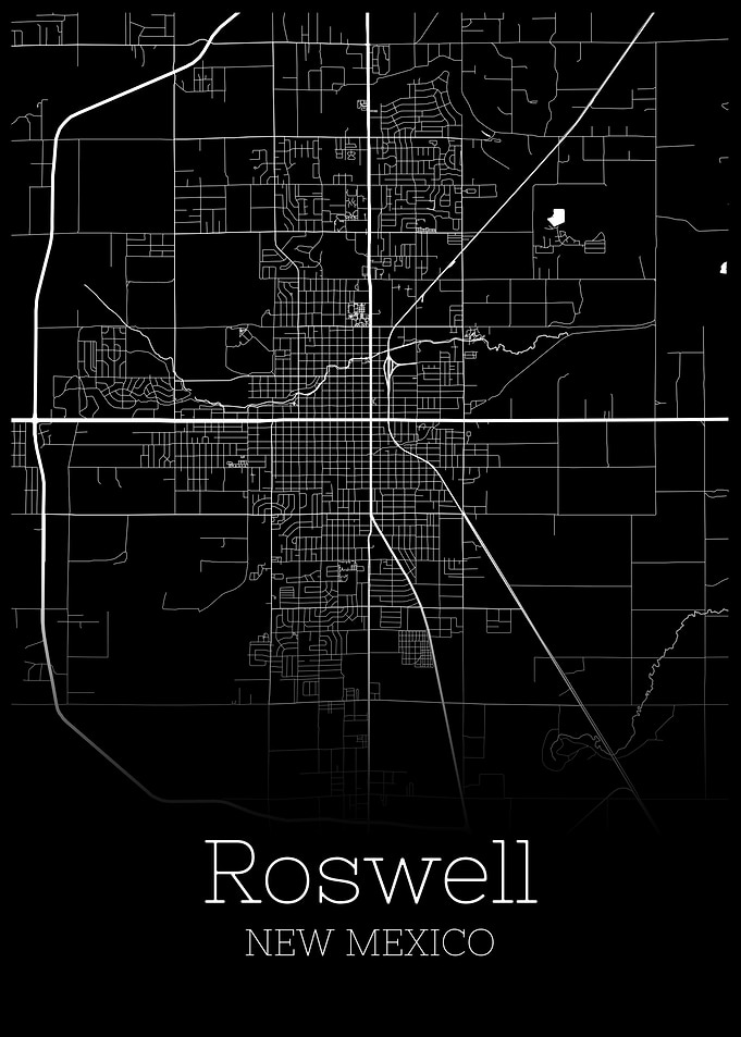 Rosewell New Mexico map
