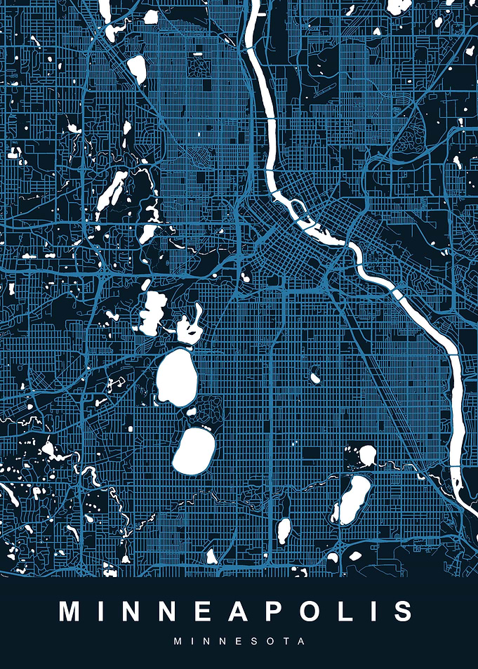 MINNEAPOLIS Map MINNESOTA