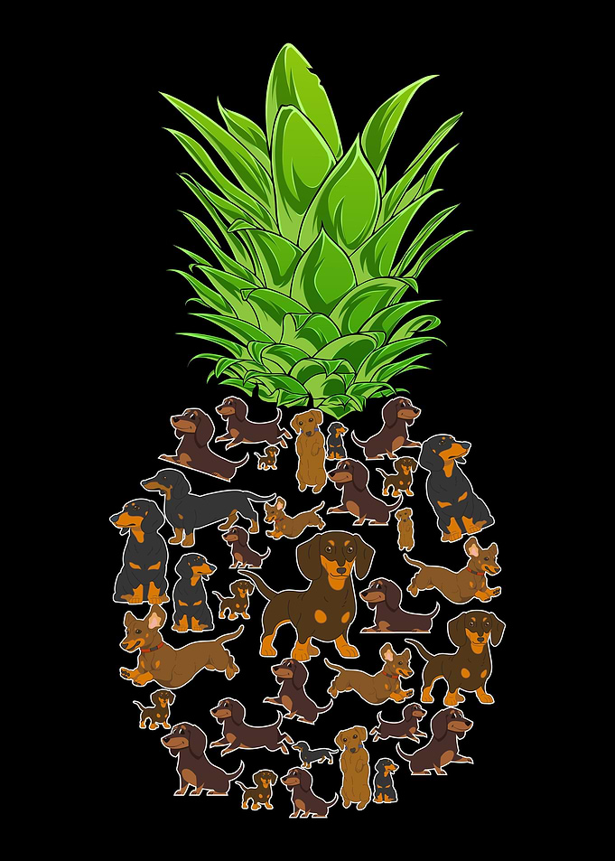 Hawaii Pineapple Dachshund