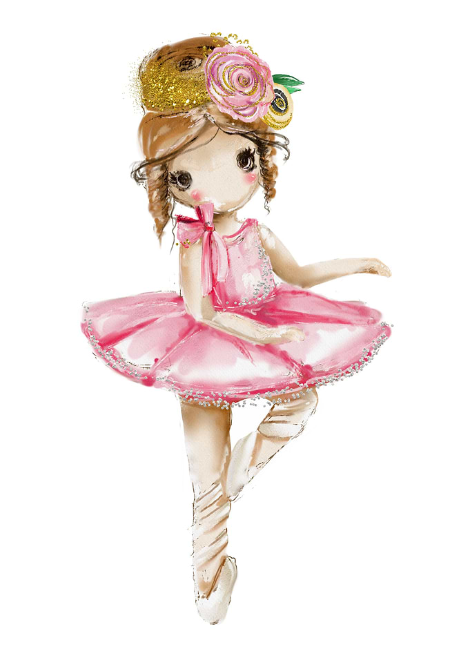 Cute ballerina dancing