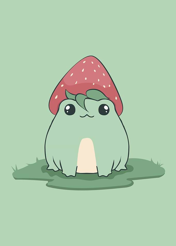 Cottagecore Kawaii Frog