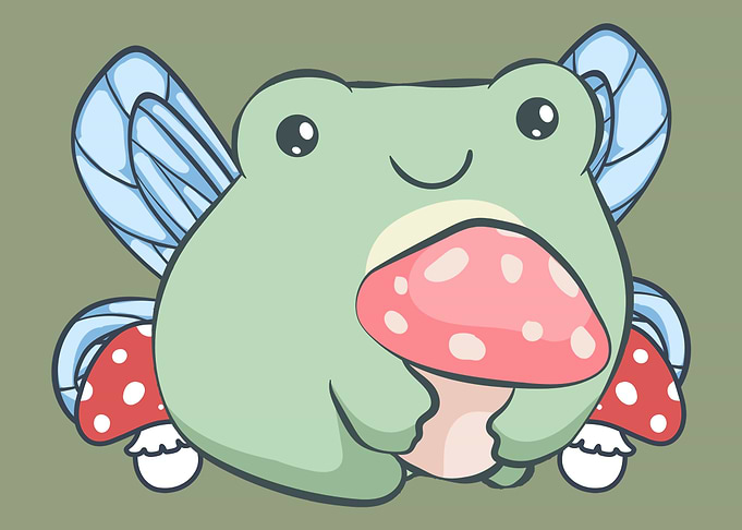 Cottagecore Fairy Frog