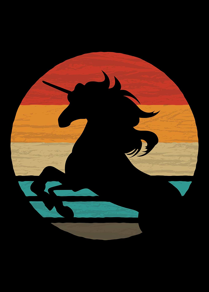 Unicorn Retro Vintage