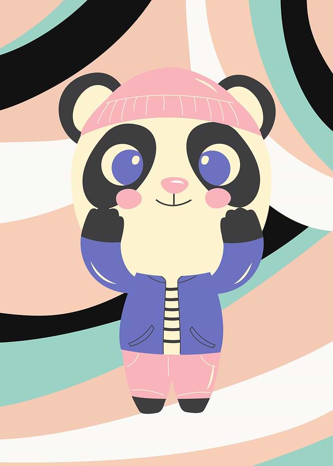 Abstract Panda Kid