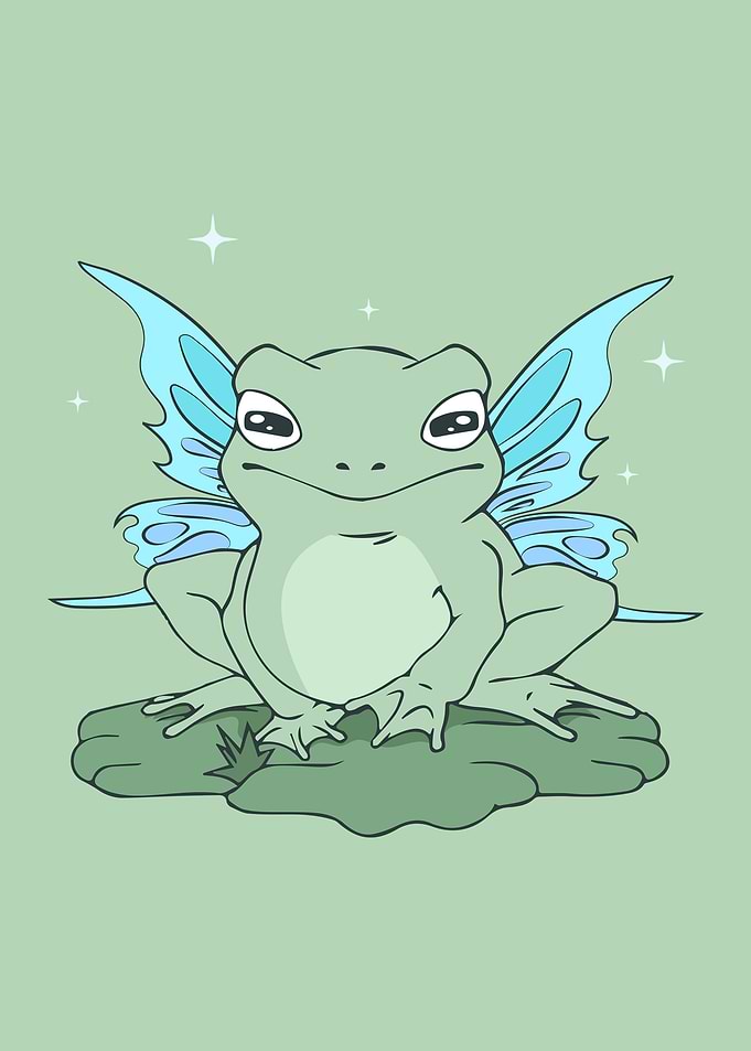 Cottagecore Fairy Frog