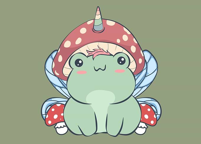 Cottagecore Fairy Frog