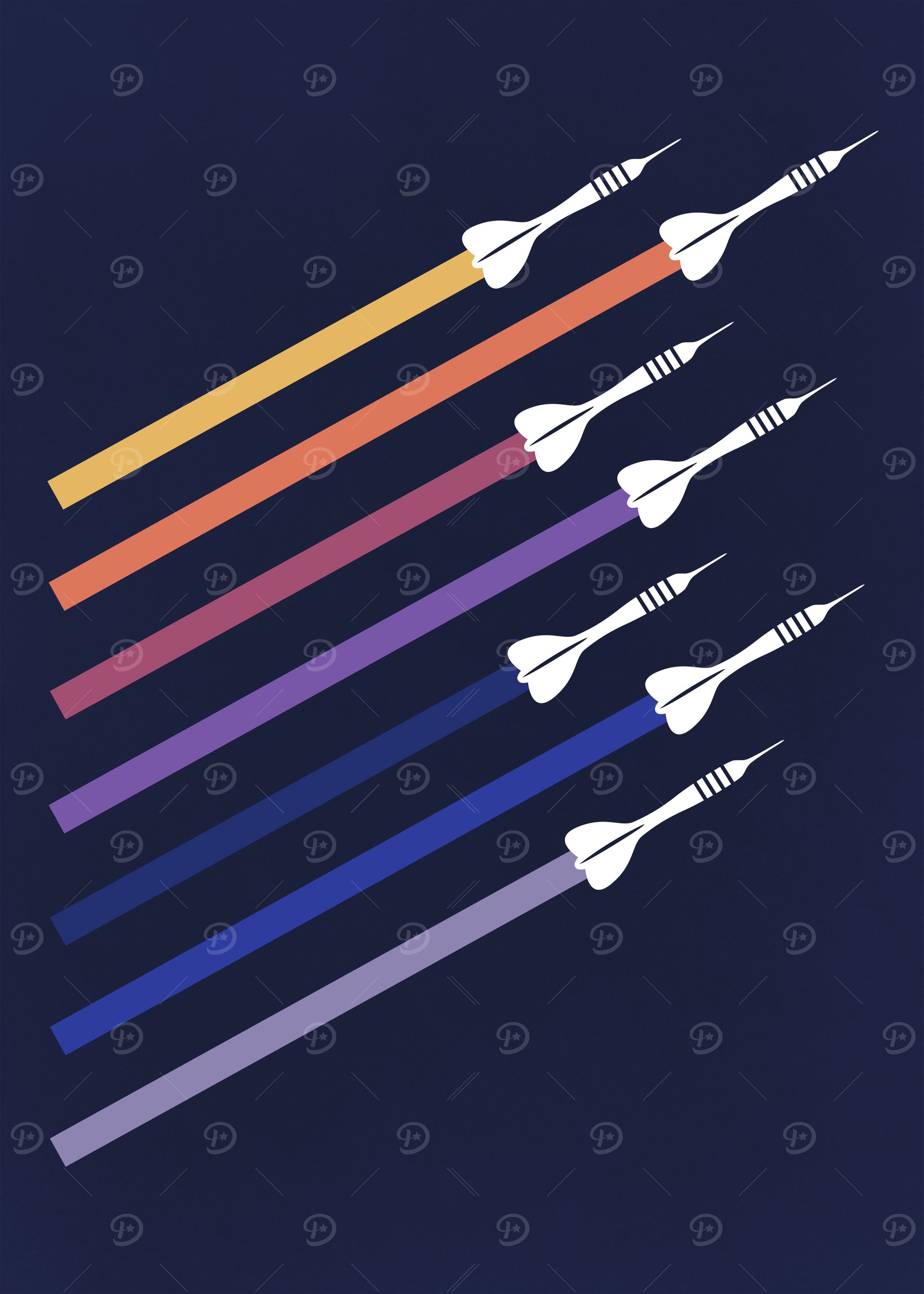 Colorful Flying Darts