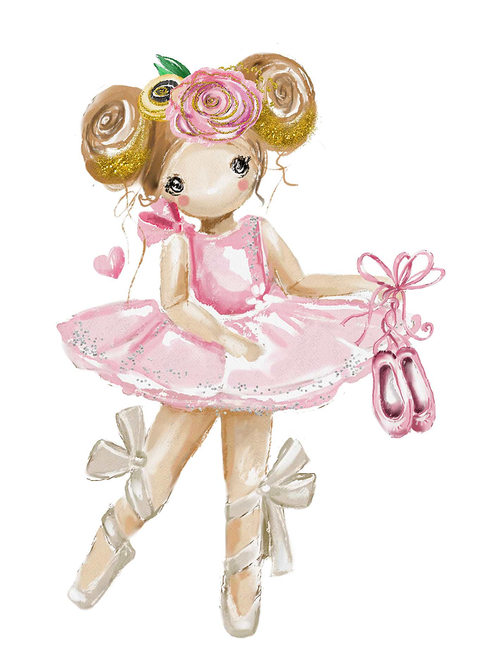 Cute ballerina standing