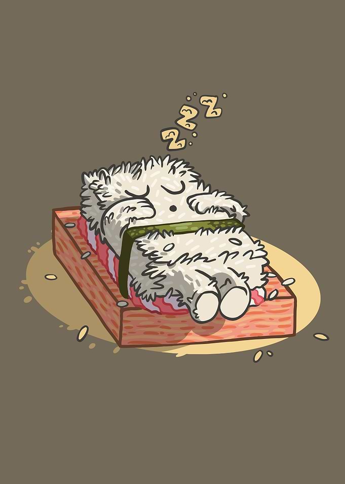 Funny sushi kawaii