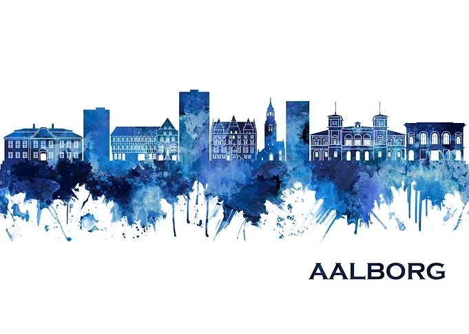 Aalborg Denmark Skyline